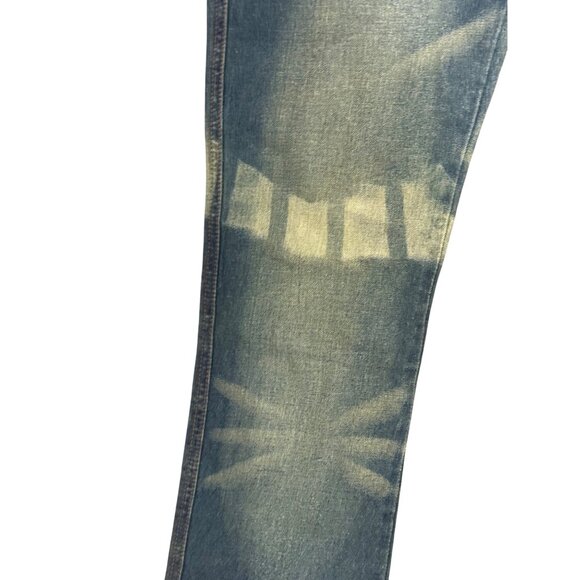 Fancy Collection Bootcut Womens Jeans Size 12 Blue Denim Western Embroidered Des - Picture 8 of 9